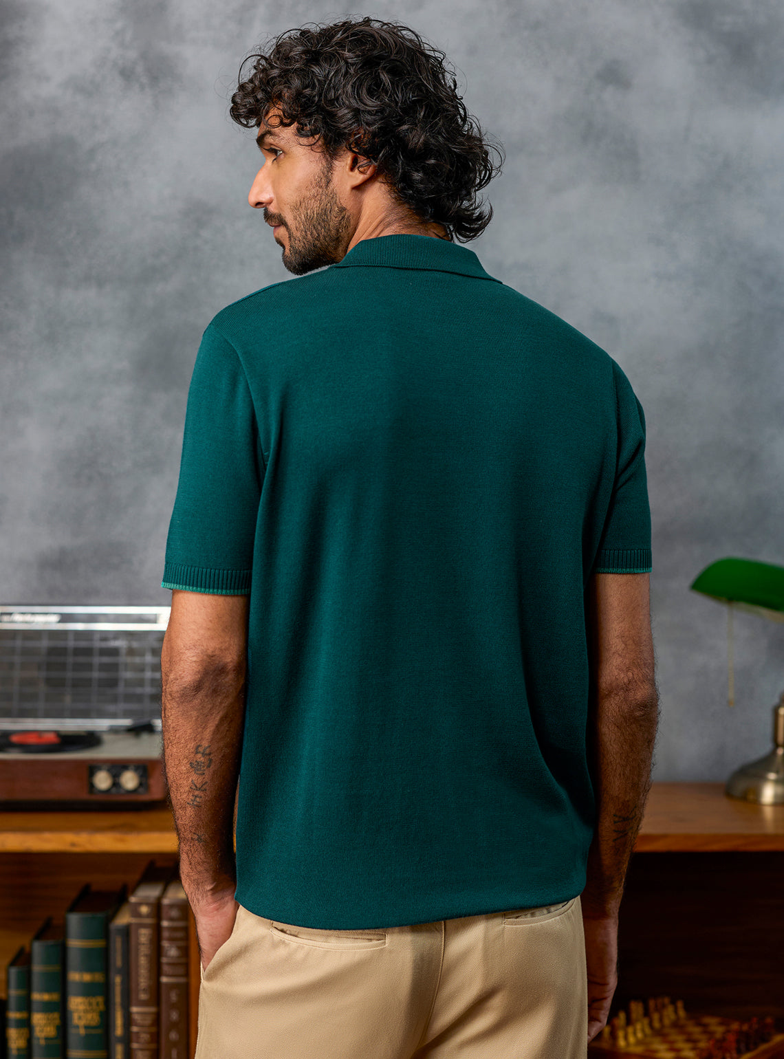Encore Teal Cotton Polo