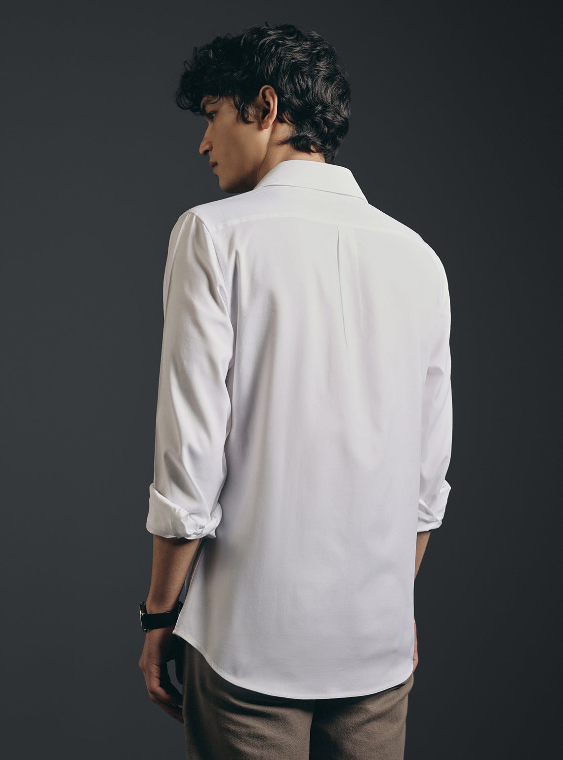 Absolute White Cotton Evening Shirt
