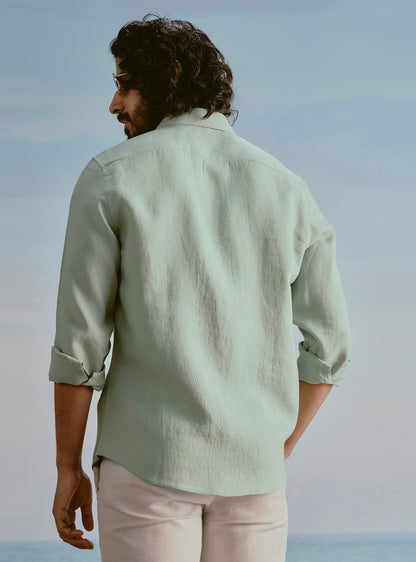 Tide Green Linen Shirt