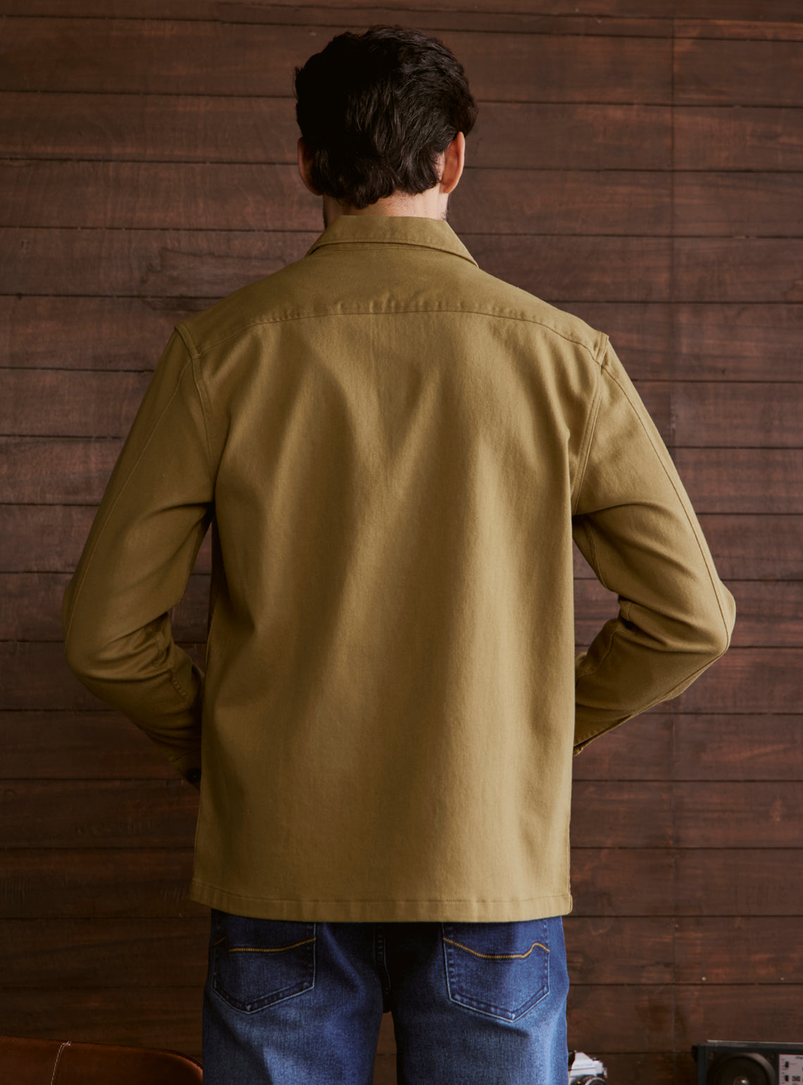 Sandy Brown Cotton Blend Overshirt