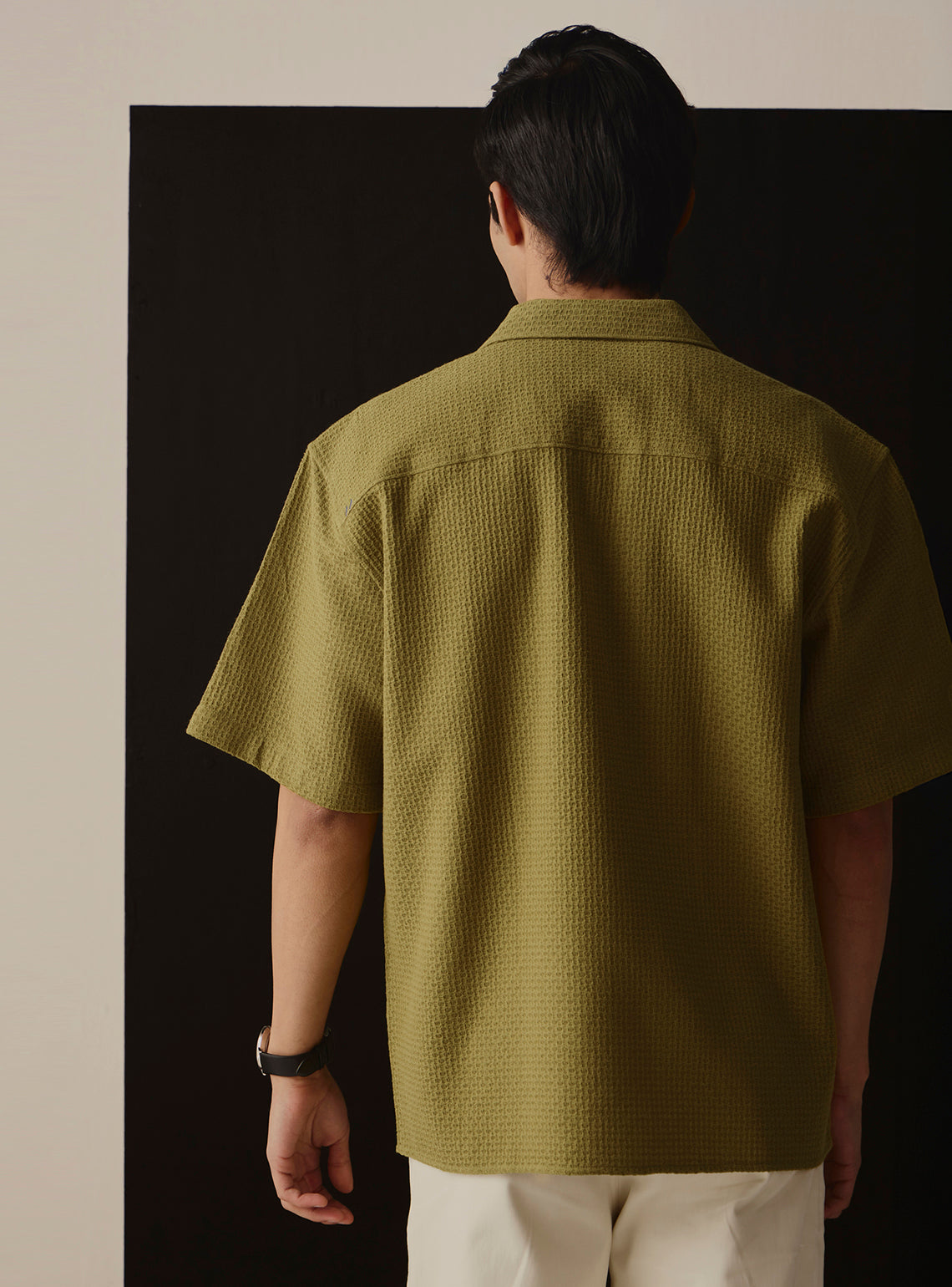 Palm Green Cotton Resort Shirt