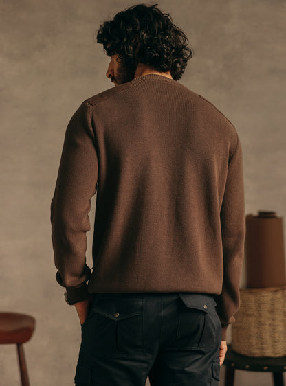 Night Brown Cotton Pullover