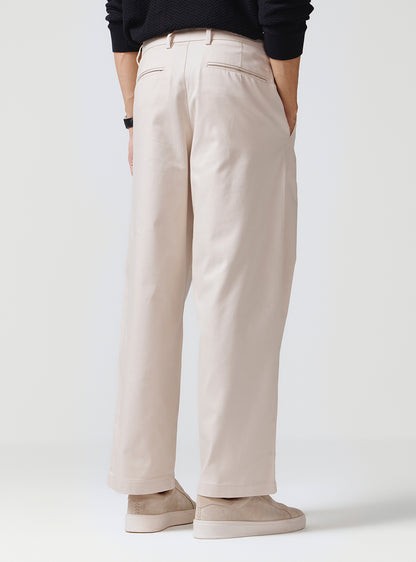 Martini Beige Cotton Blend Trousers