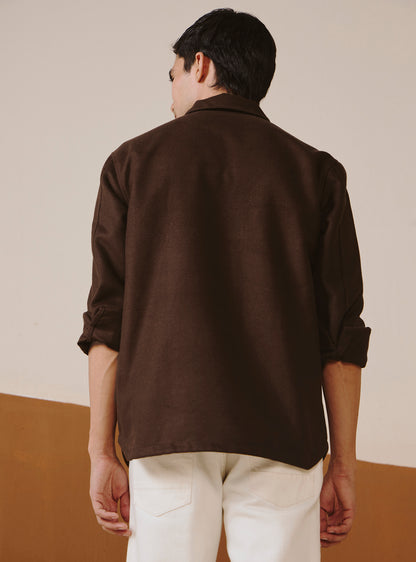 Eclipse Brown Poly Suede Jacket