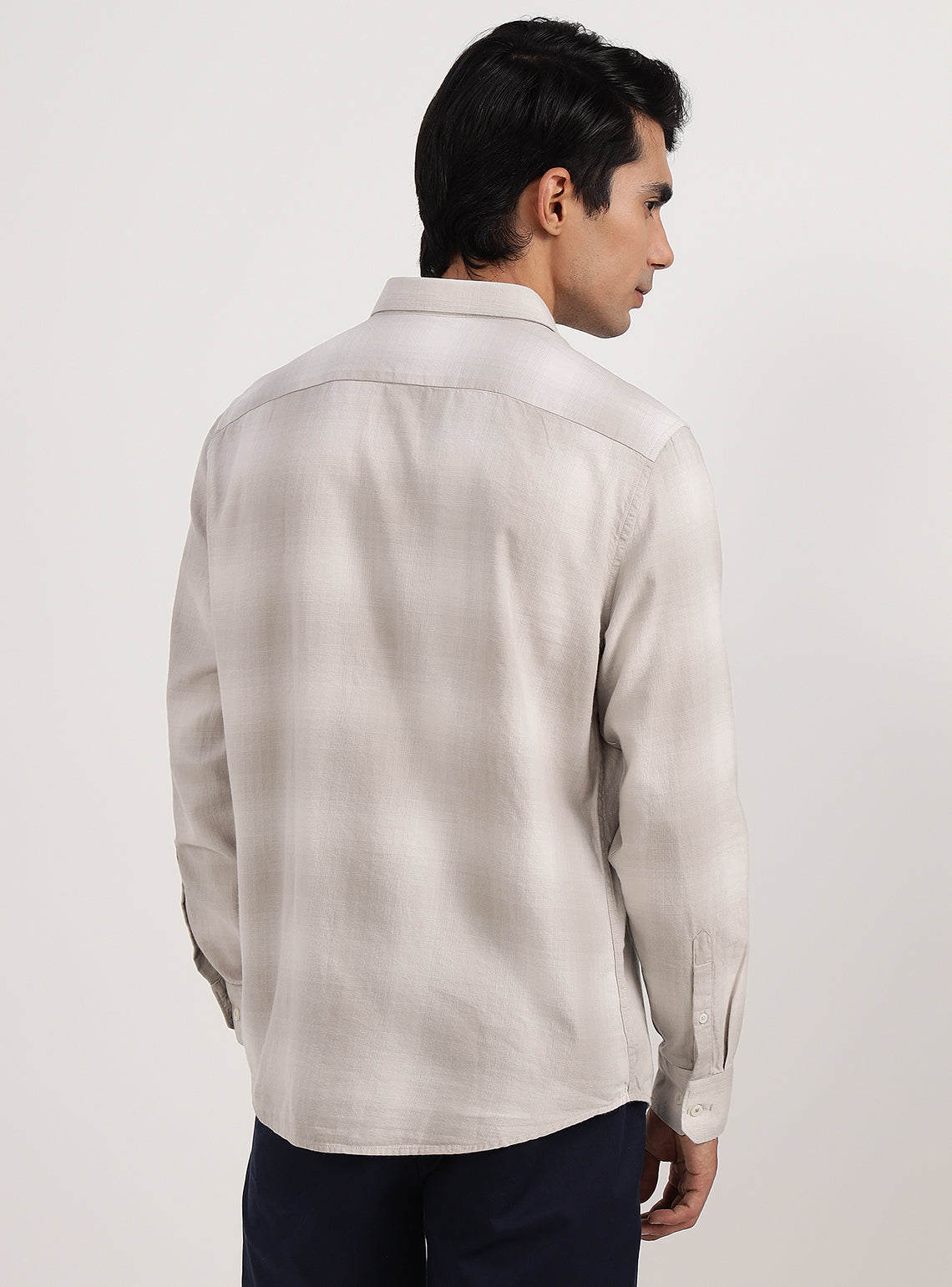 Pearl Grey Check Shirt