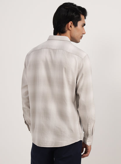 Pearl Grey Check Shirt