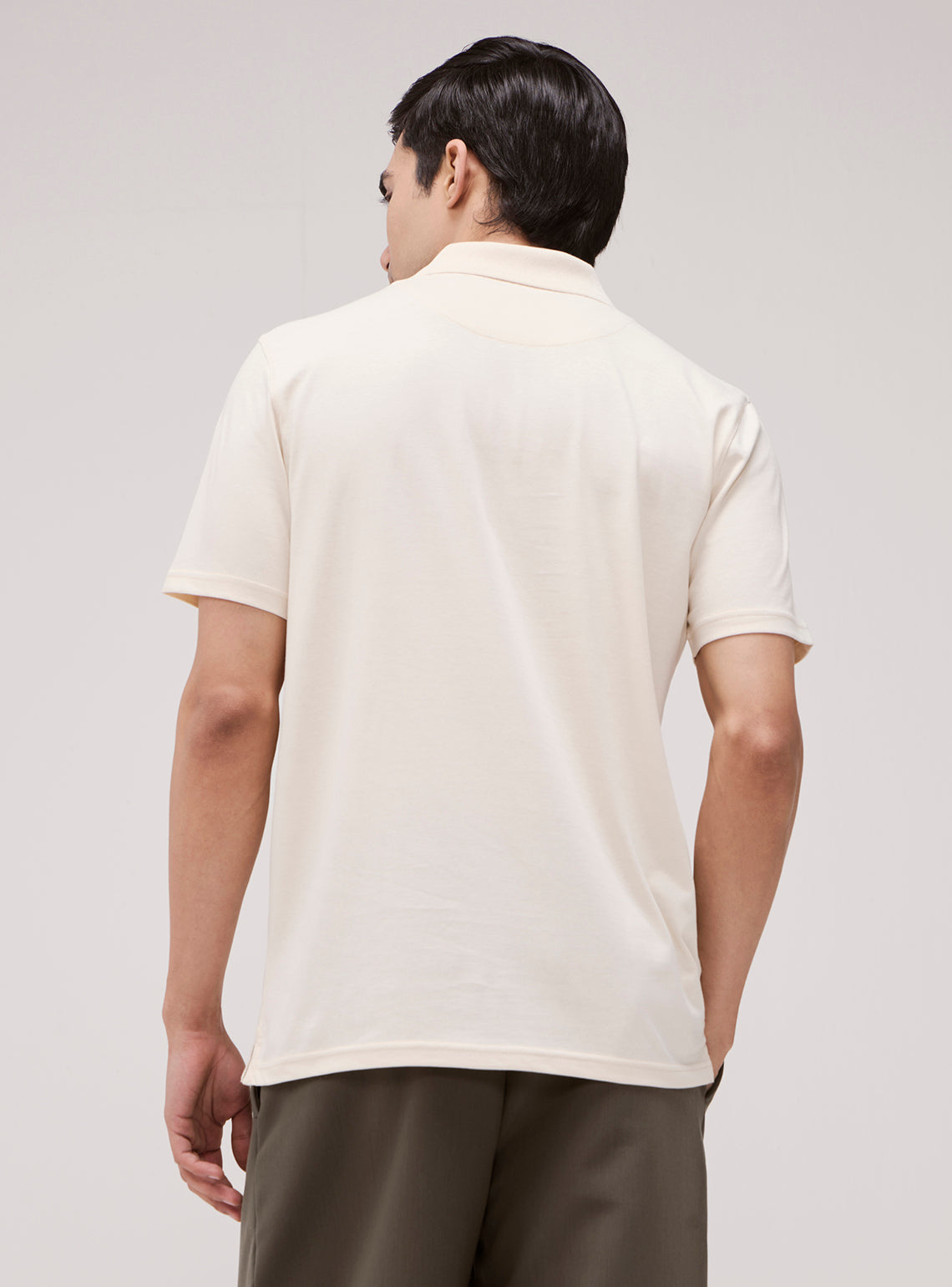 Caramel Beige Cotton Jersey Polo