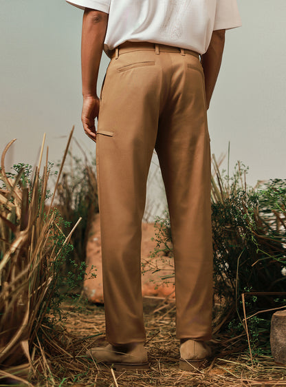 Frontier Brown Cotton Trouser