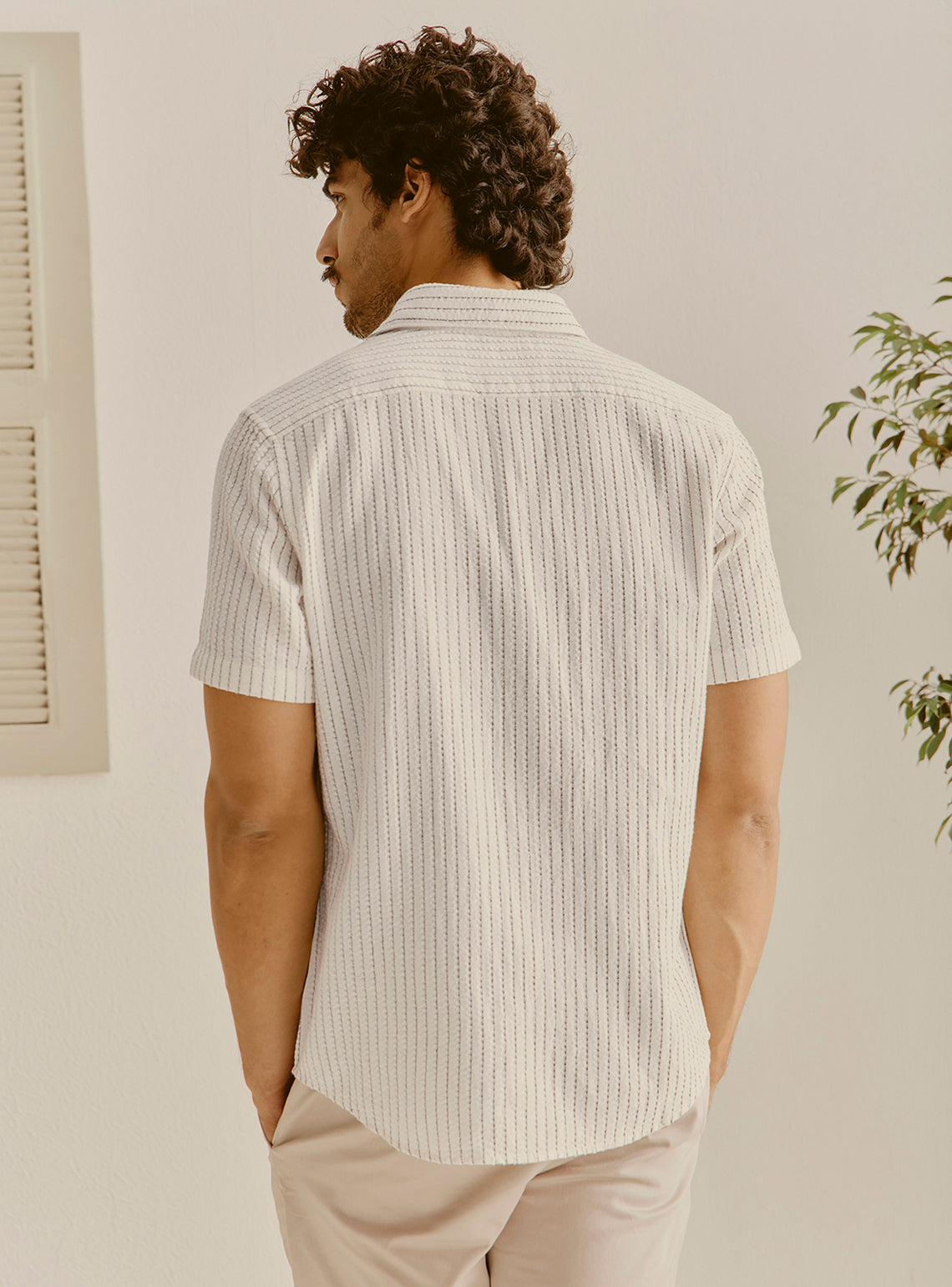 Hydra Off-White Cotton Stripe Shirt