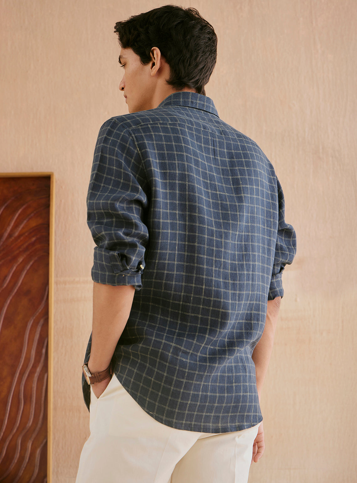 Pacific Gold Check Linen Shirt