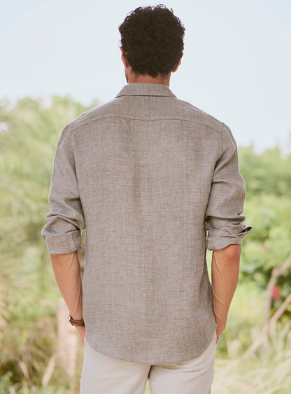 Stone Moss Linen Shirt