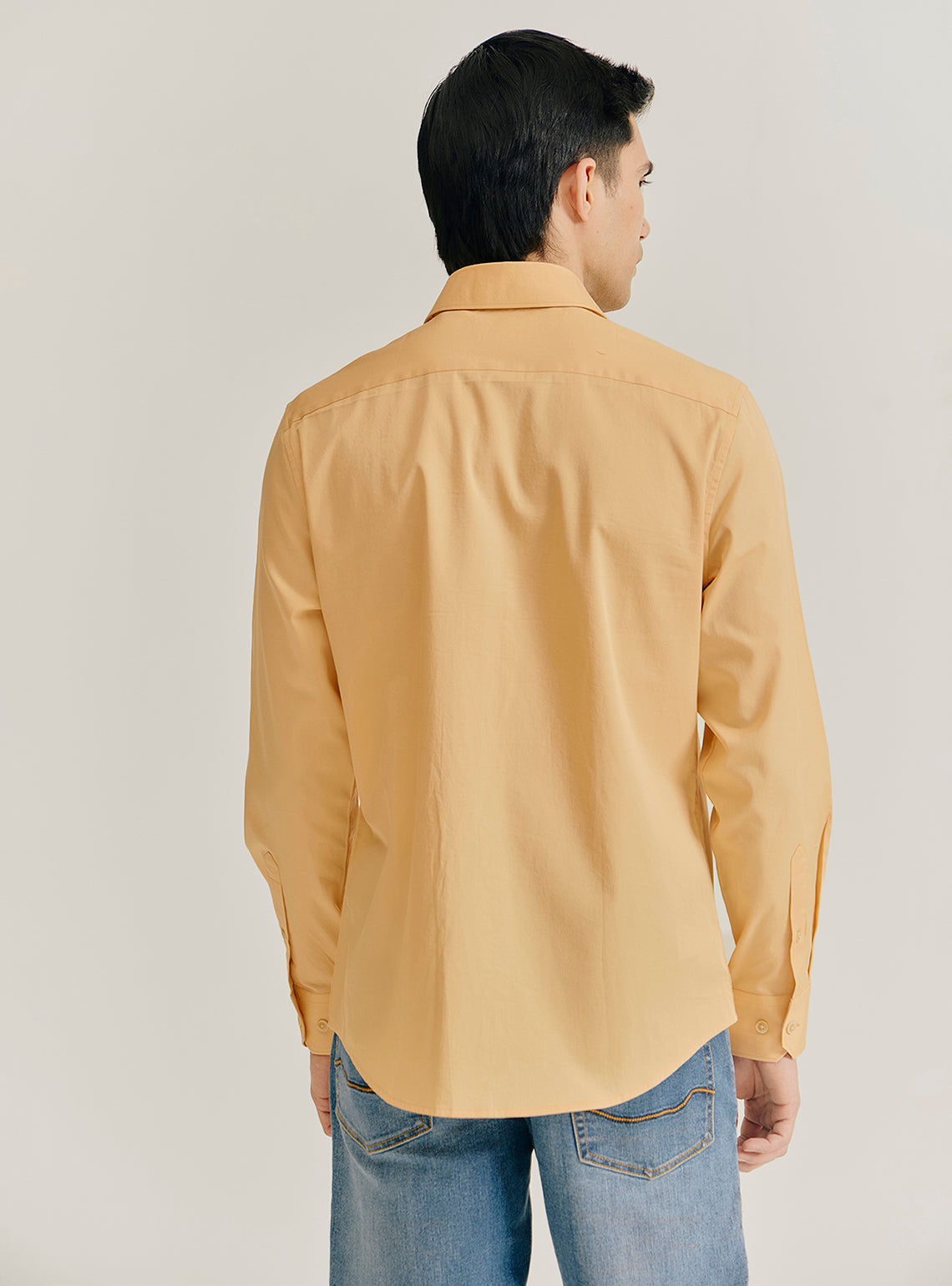 Mustard Yellow Cotton Twill Shirt