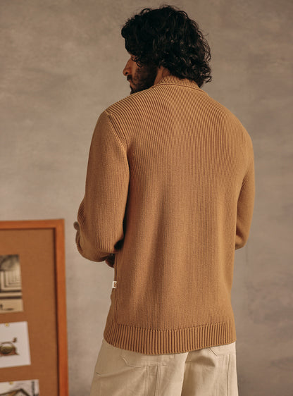 Driftwood Brown Cotton Bomber Jacket