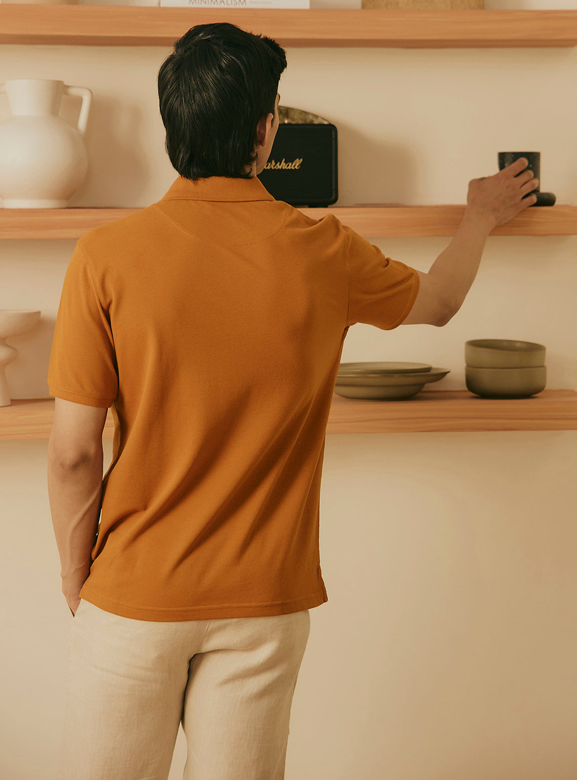 Chilli Rust Cotton Blend Polo