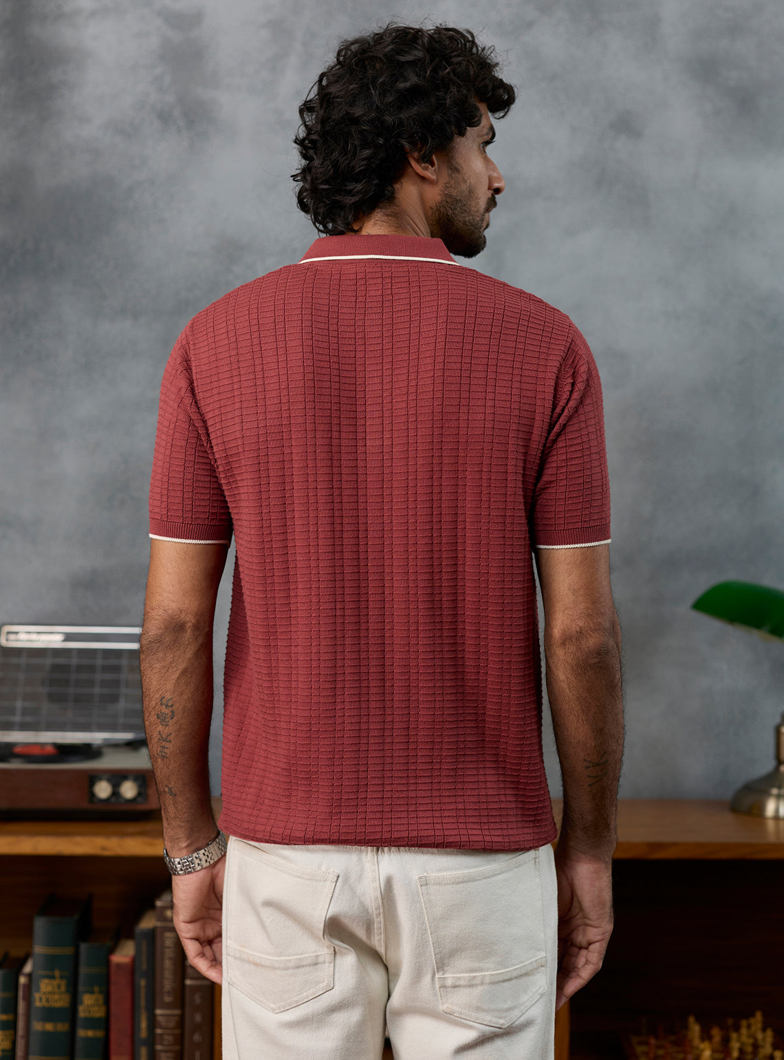 Pink Play Textured Cotton Polo