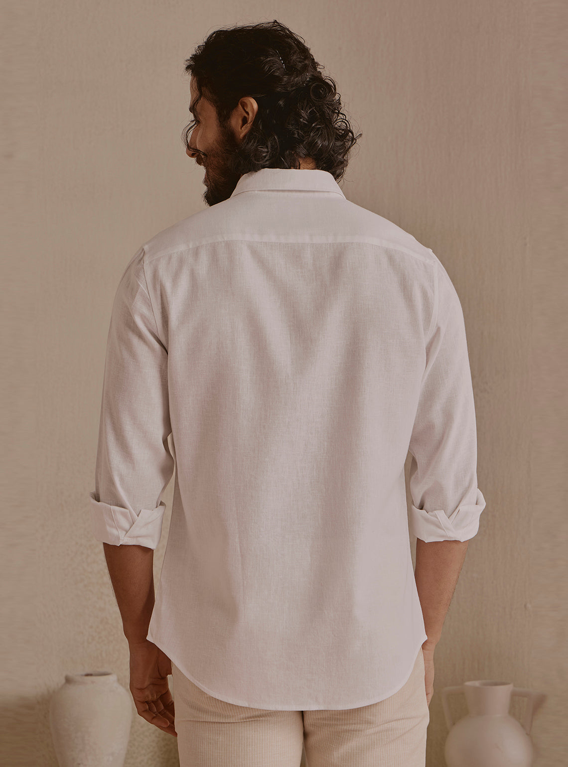 Cloud White Linen Shirt