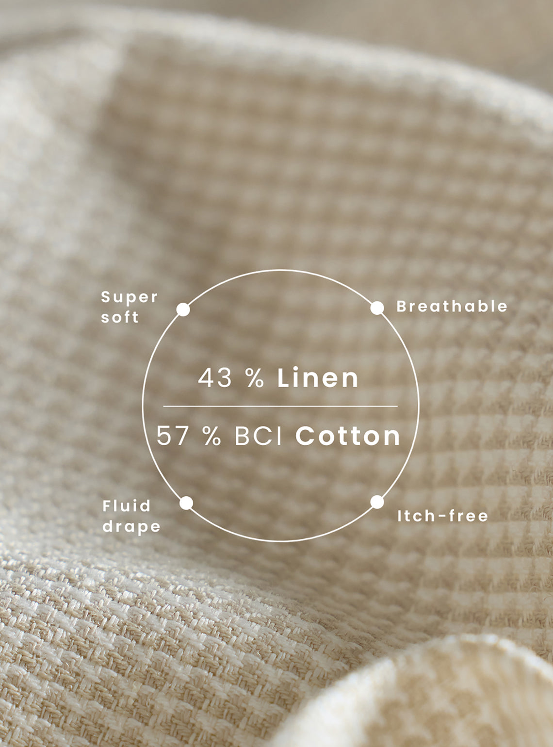 Drift Beige Linen Cotton Trousers