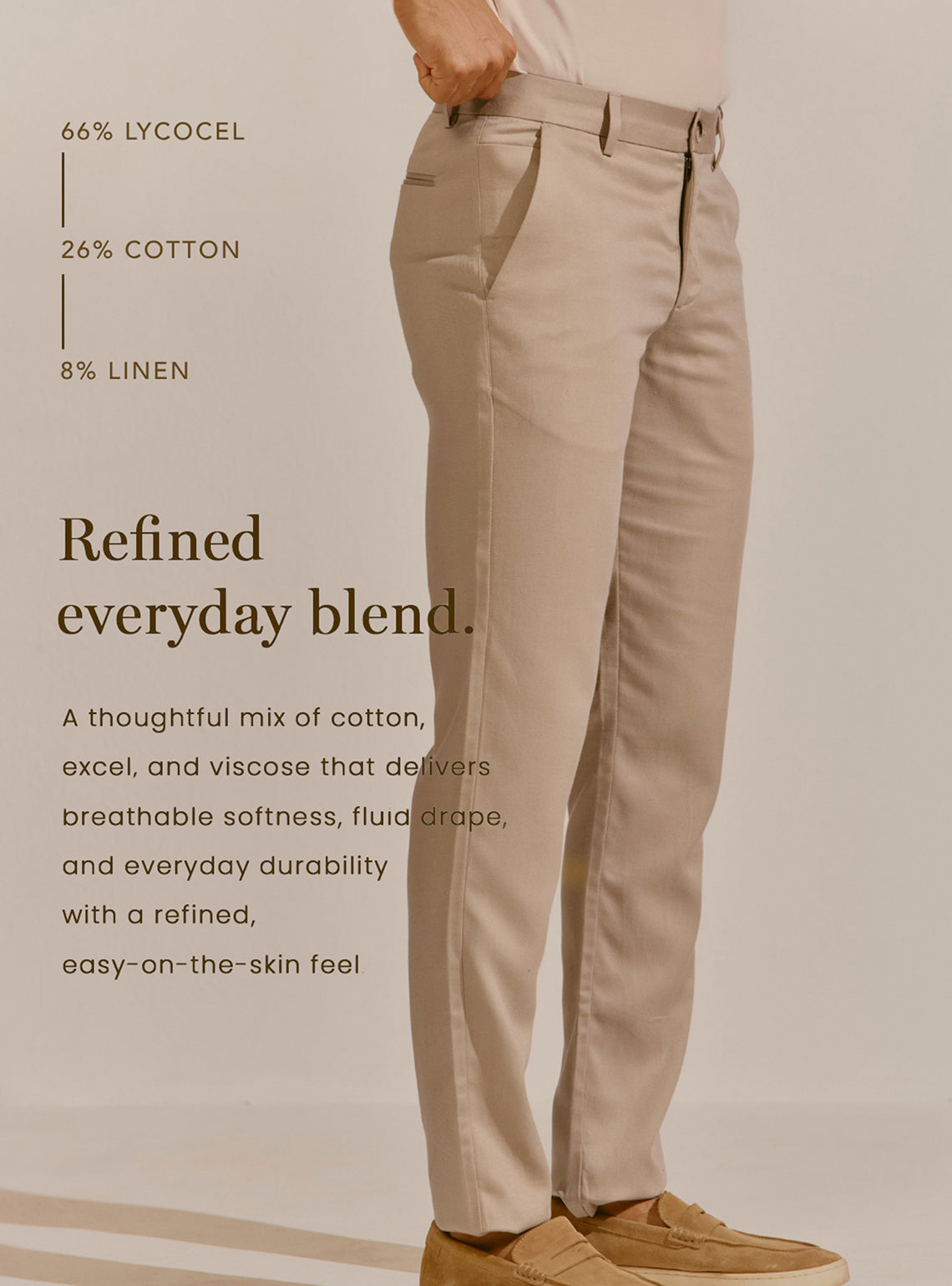 Mallorca Green Lyocell Blend Trouser