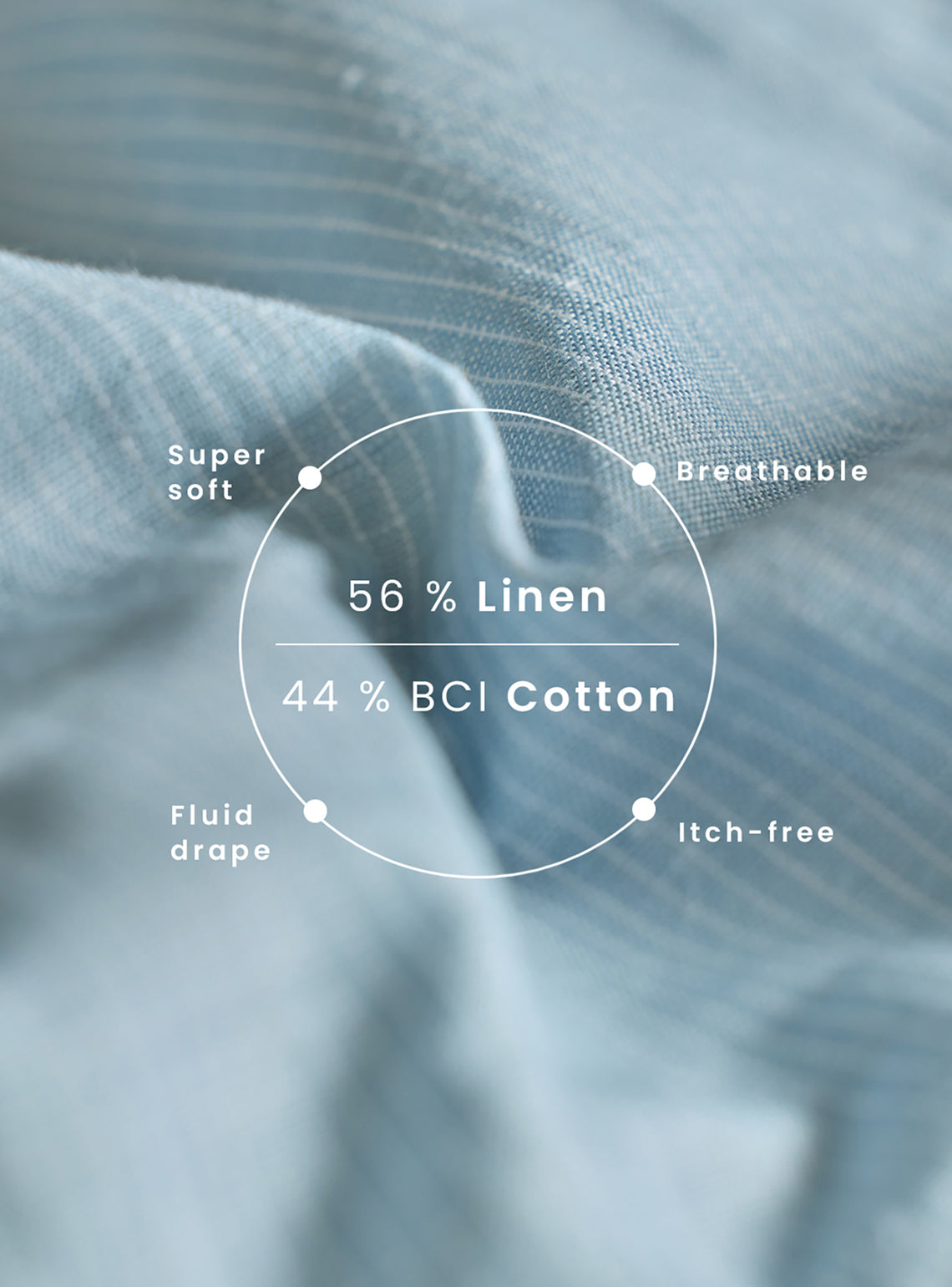 Current Blue Linen Stripe Trousers