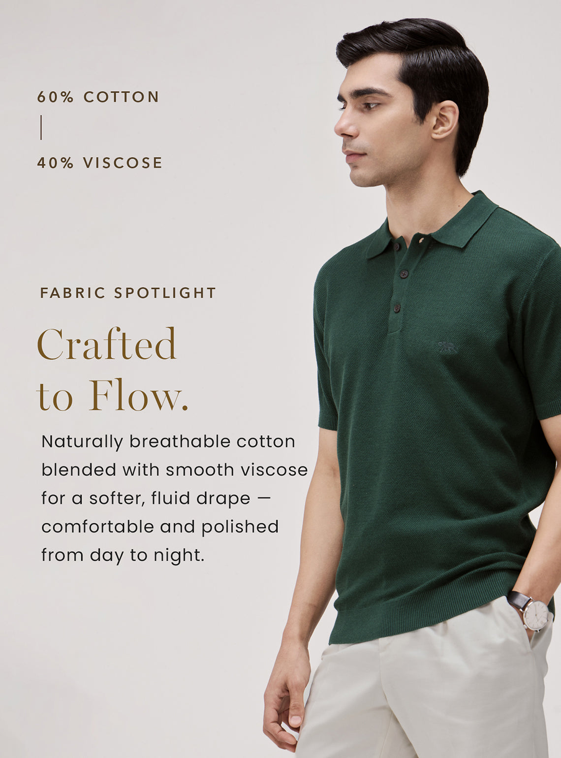 Harbour Blue Cotton Polo