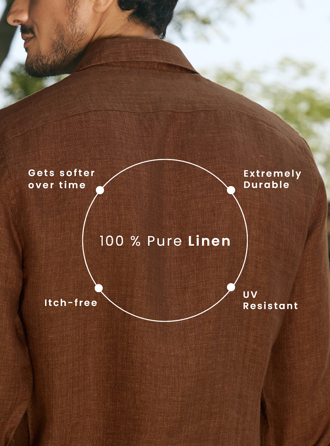 Earthy Brown European Linen Shirt