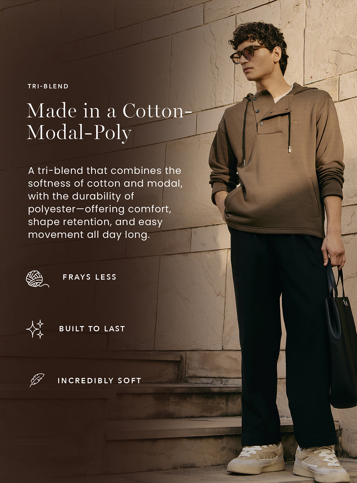 Gull Blue Cotton Triblend Pullover