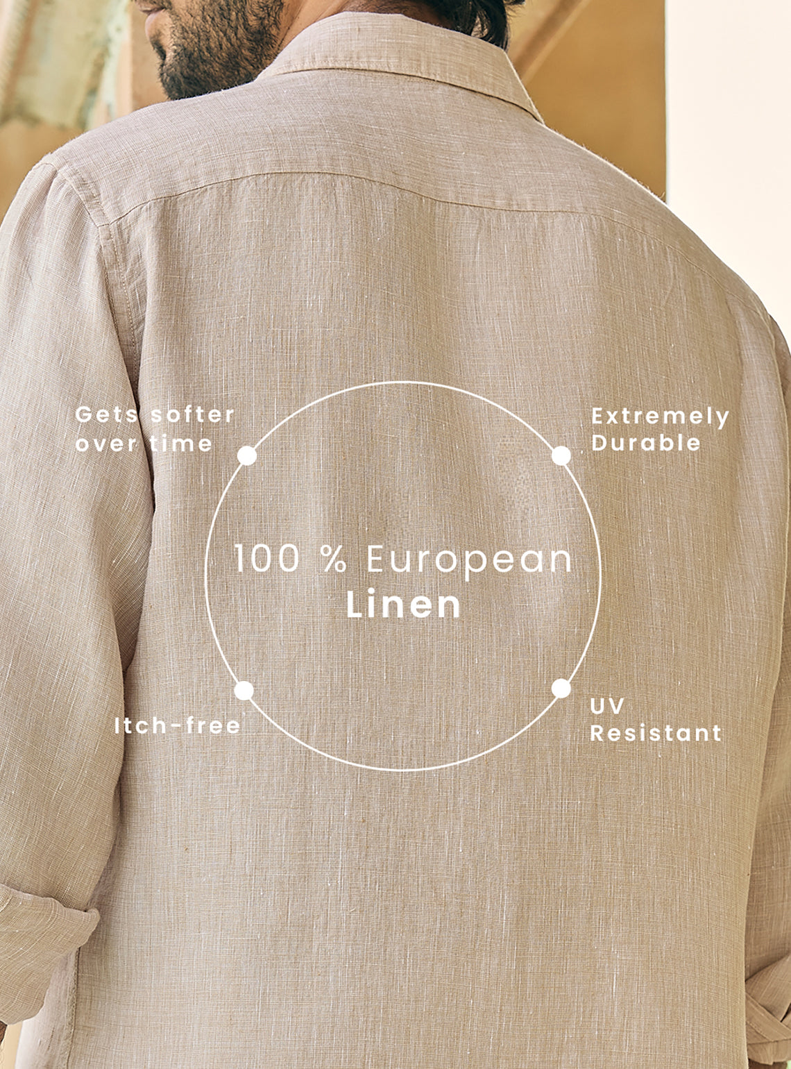 Vanilla Beige European Linen Shirt
