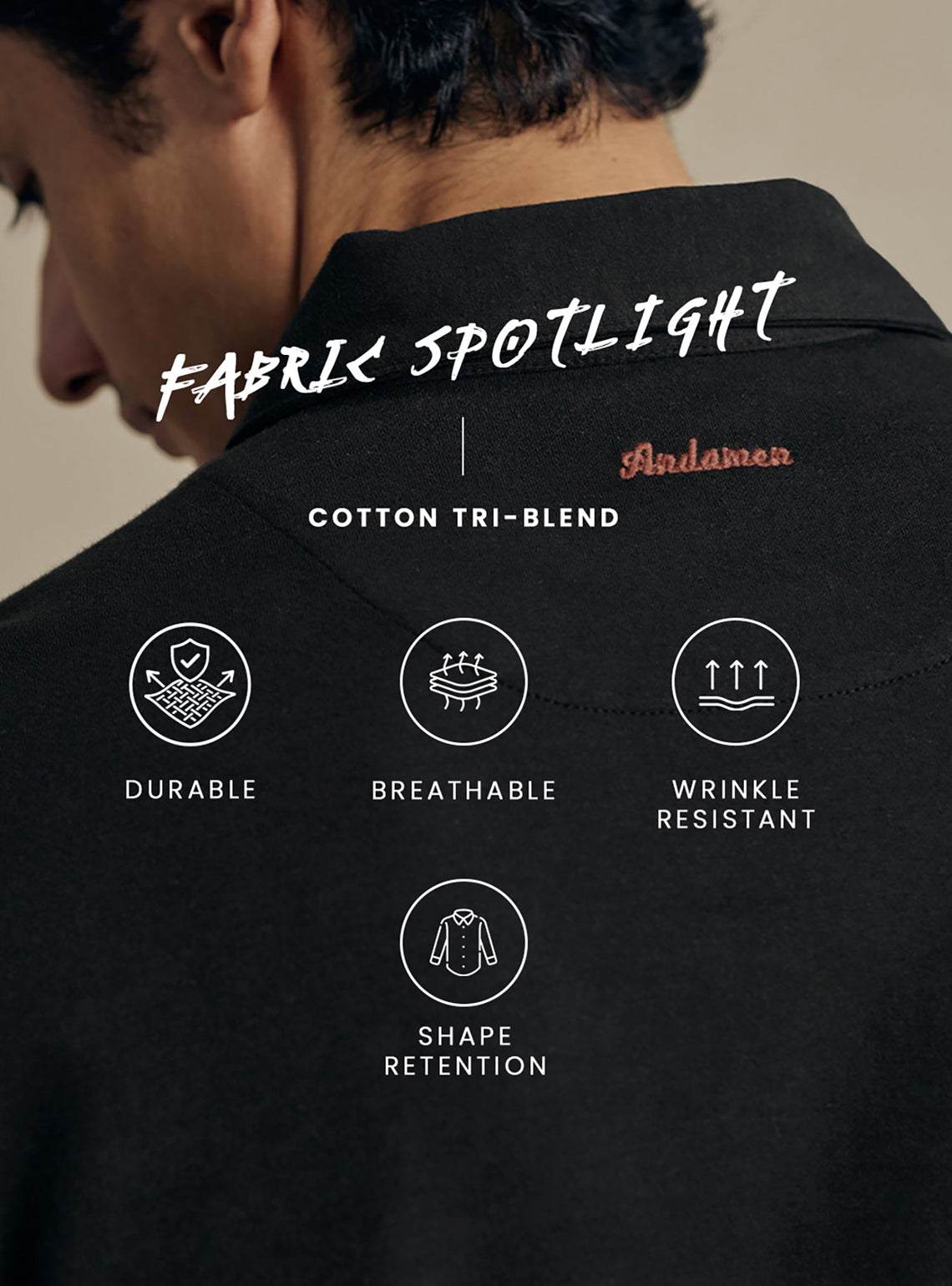 Midnight Black Cotton Triblend Pullover