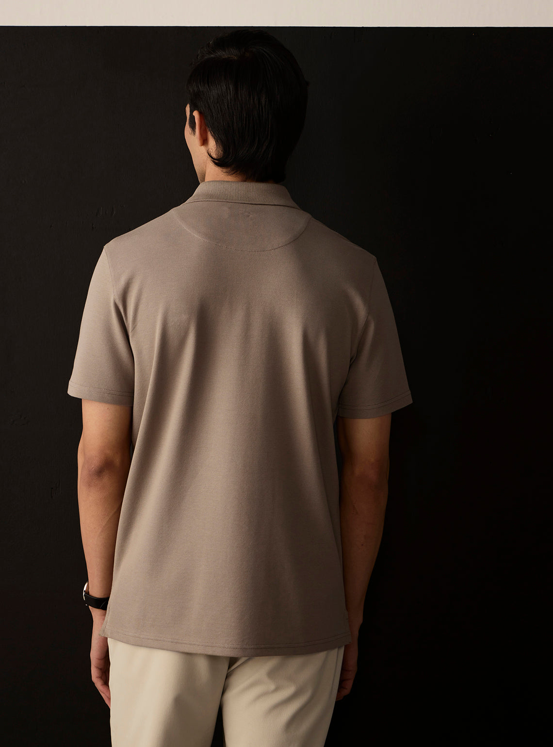 Ash Grey Cotton Polo