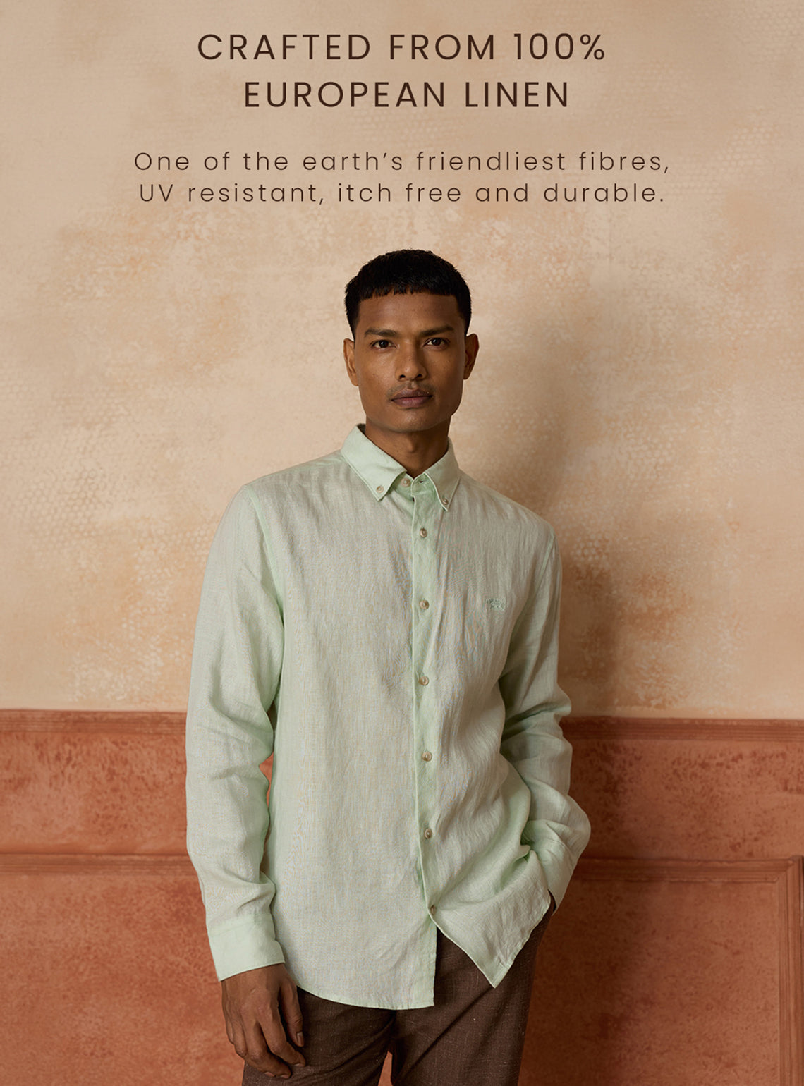Lagoon Teal European Linen Shirt