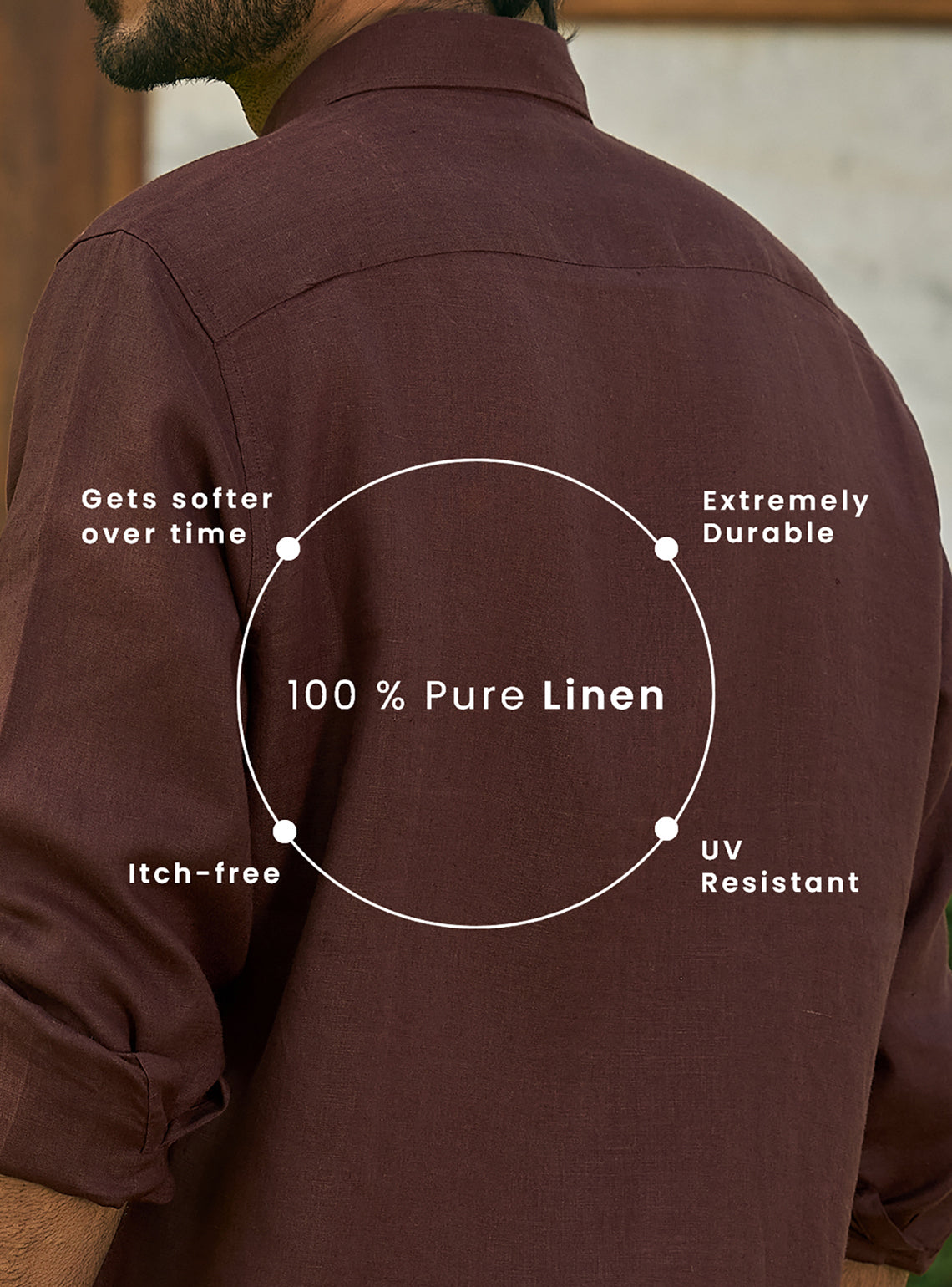 Mulberry Burgundy European Linen Shirt