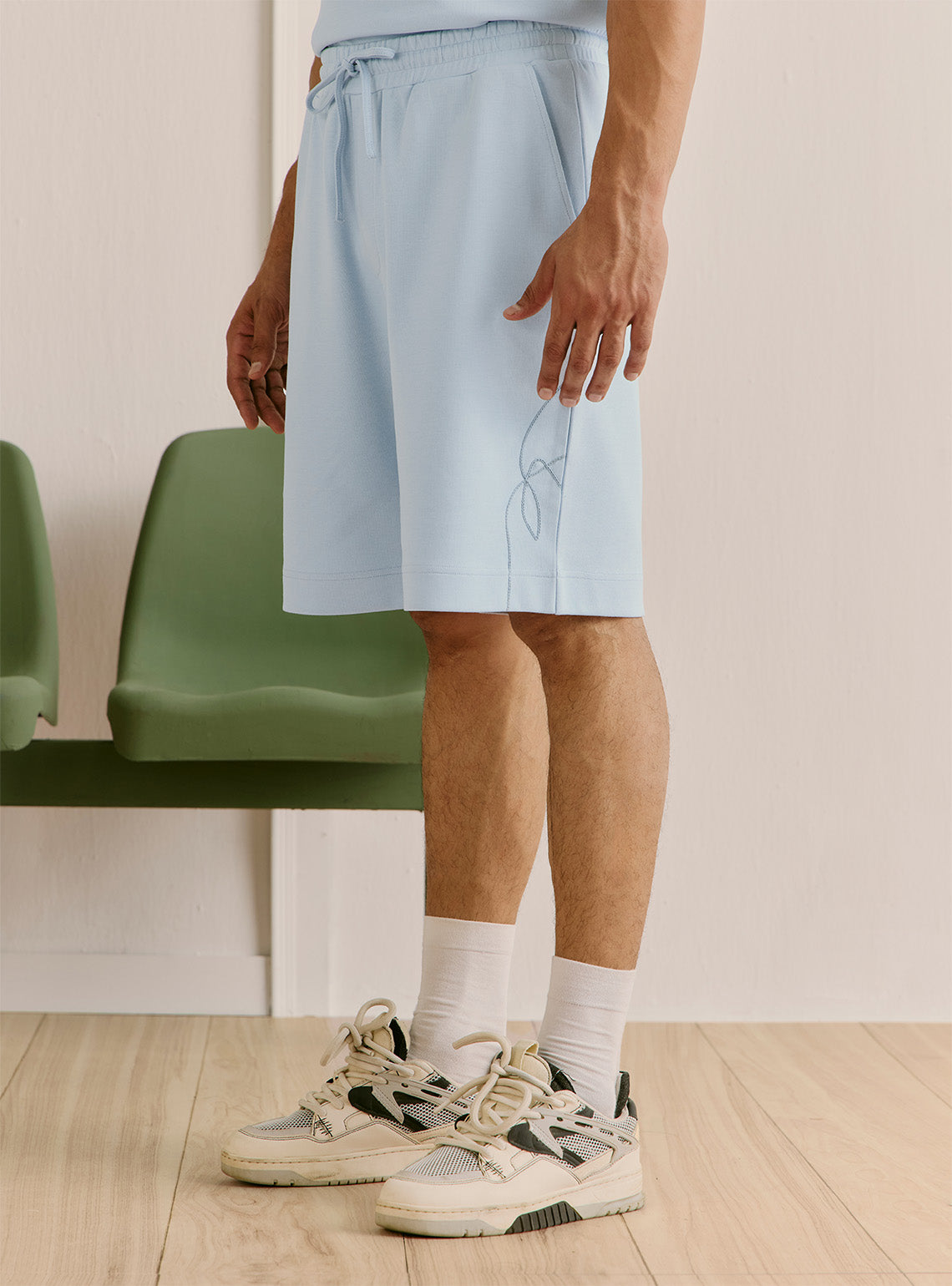 Glacial Steel Blue Blend Shorts