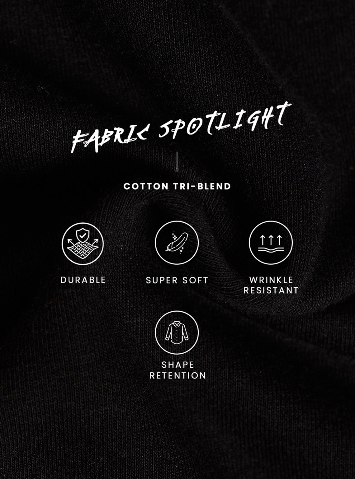 Coal Black Terry Cotton Triblend Pullover