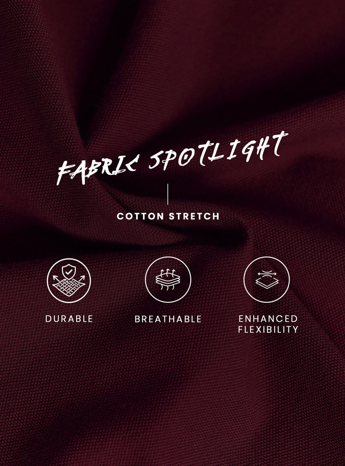 Deep Maroon Cotton Stretch Pique Polo