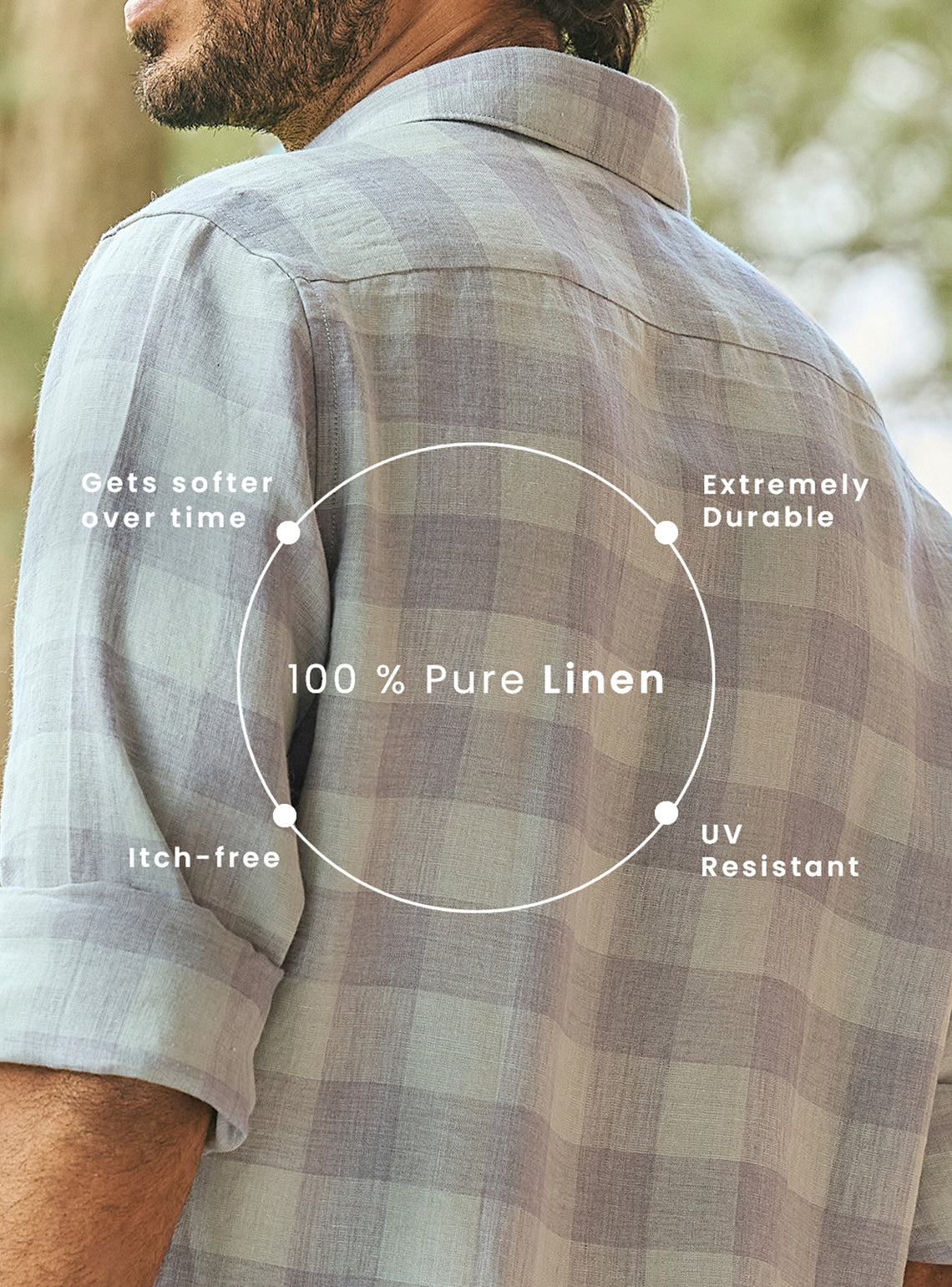 Checkmate Grey European Linen Shirt