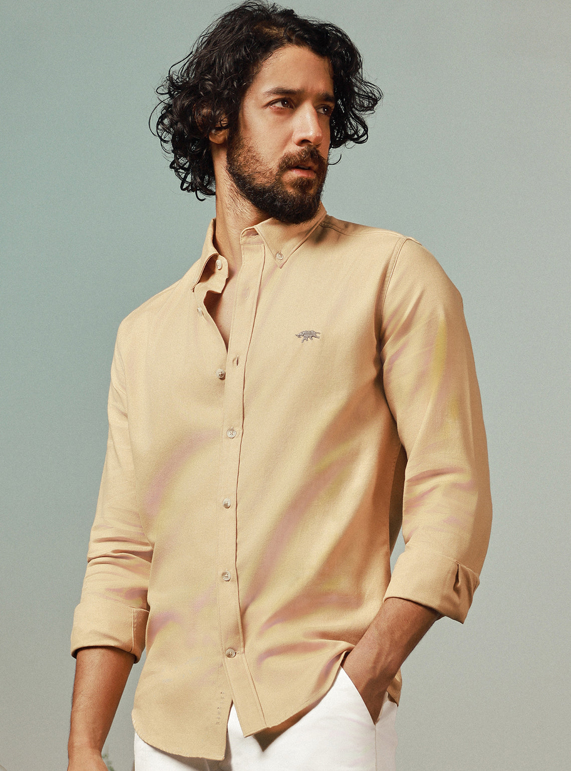Nomad Khaki Cotton Twill Shirt