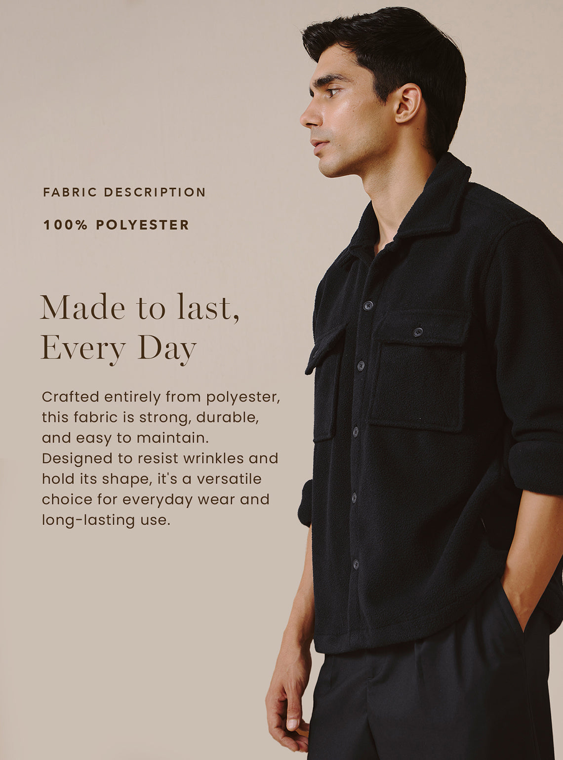 Celeste Off-White Poly Fleece Overshirt