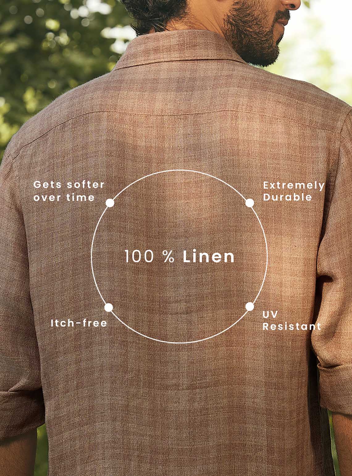 Cove Brown European Linen Check Shirt