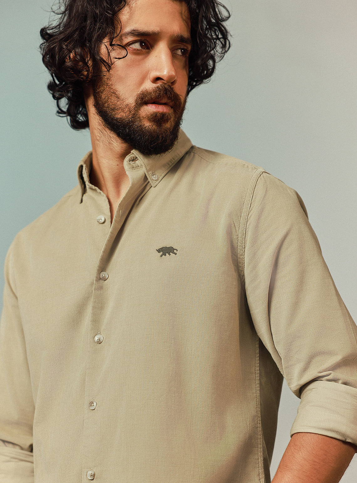 Sahara Khaki Corduroy Shirt