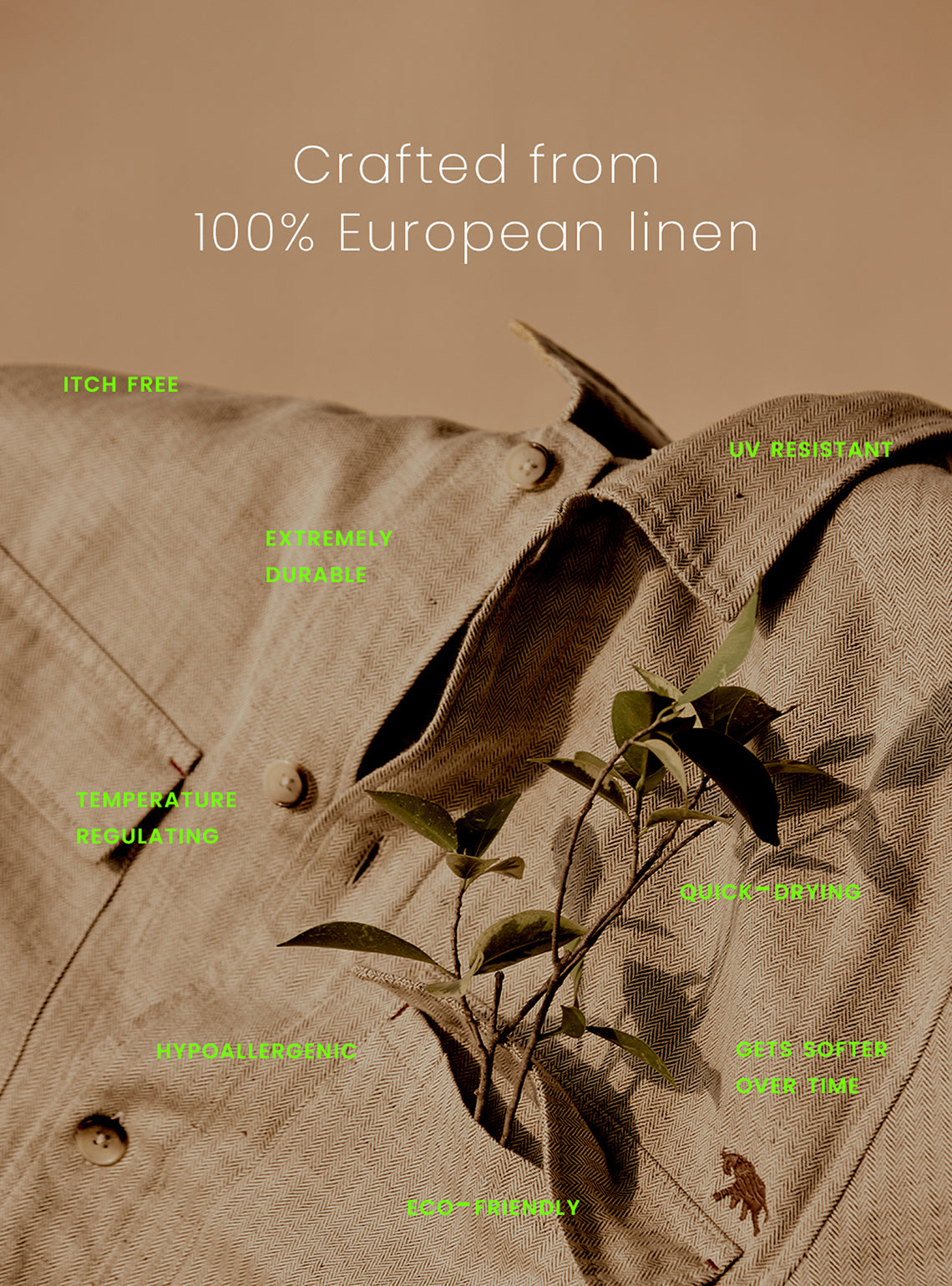 Coral Rust European Linen Shirt