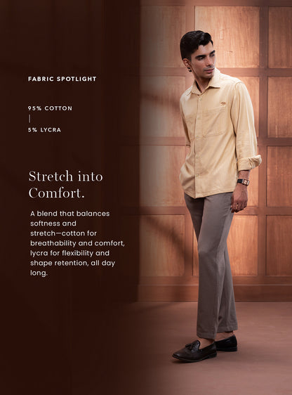 Night Olive Cotton Melange Shirt