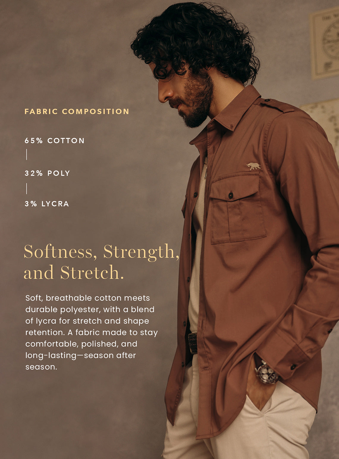 Grey Tide Cotton Blend Shirt