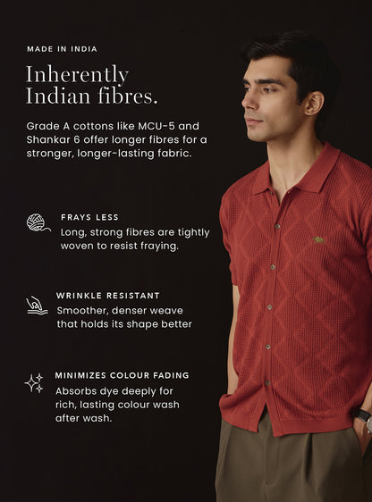 Stone Beige Cotton Knit Polo