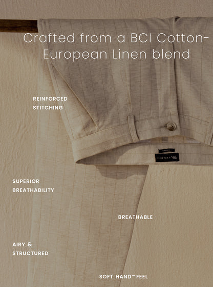 Drift Beige Linen Trousers