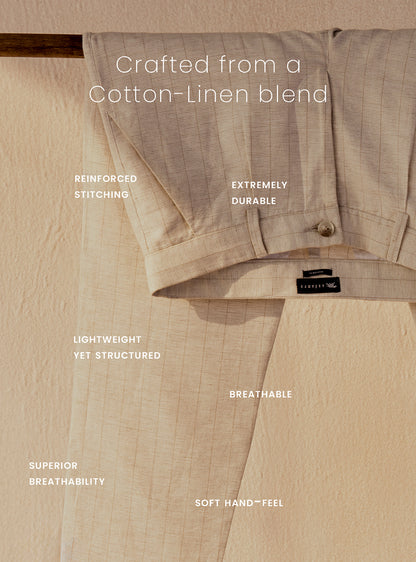 Almond Khaki Cotton Linen