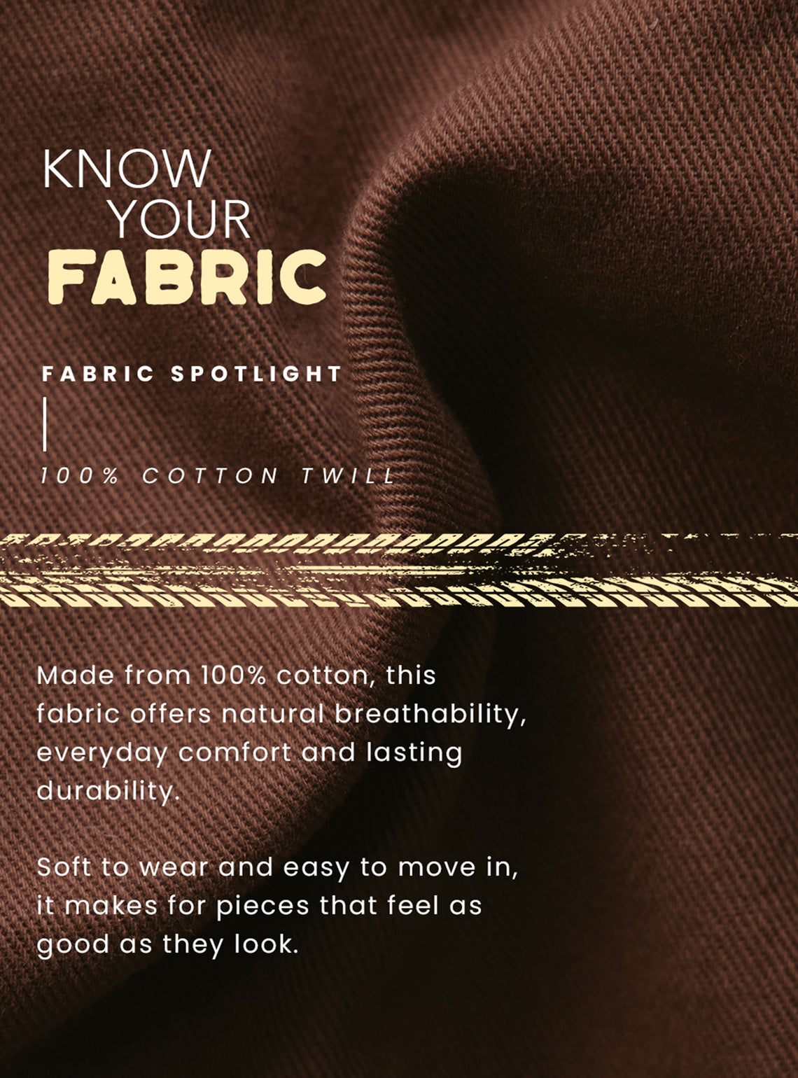 Earthy Brown Cotton Chino
