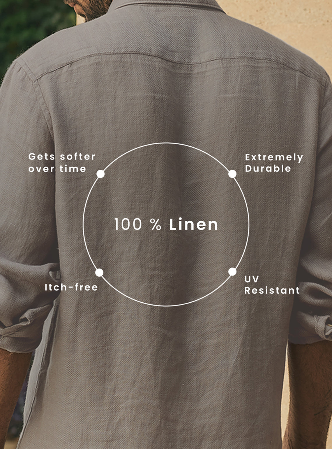 Silt Brown European Linen Dobby Shirt
