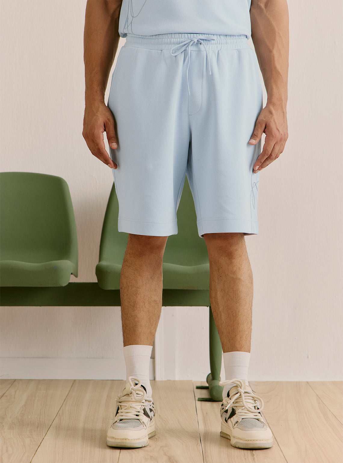 Glacial Steel Blue Blend Shorts