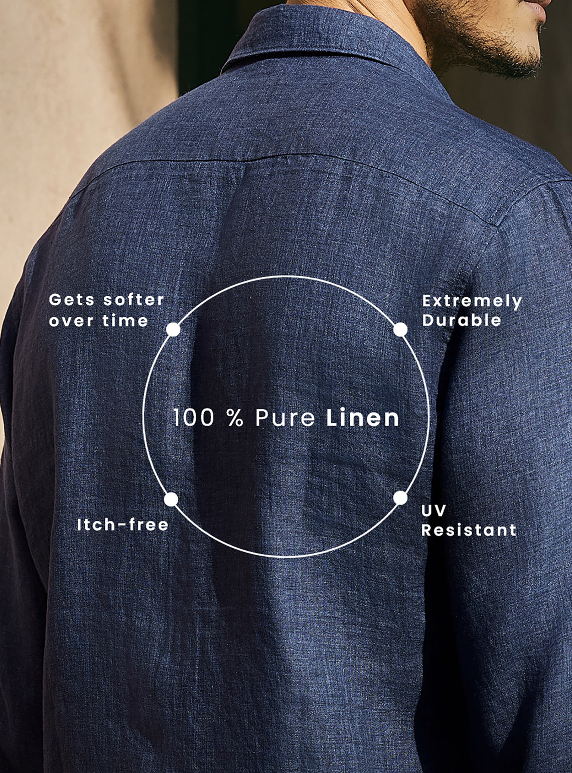 Heritage Navy European Linen Shirt