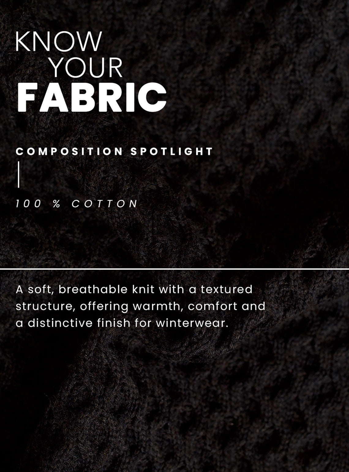 Eclipse Black Cotton Melange Pullover